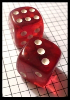 Dice : Dice - 6D - Red Transparent white White Pips and Rounded Corners Oversized - Ebay July 2010